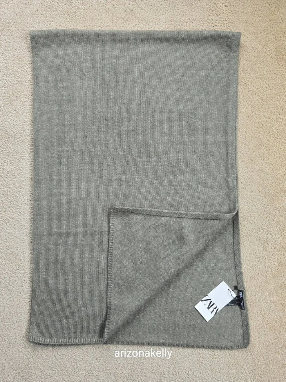 NWT Zara Knit Scarf Green - Picture 9 of 10